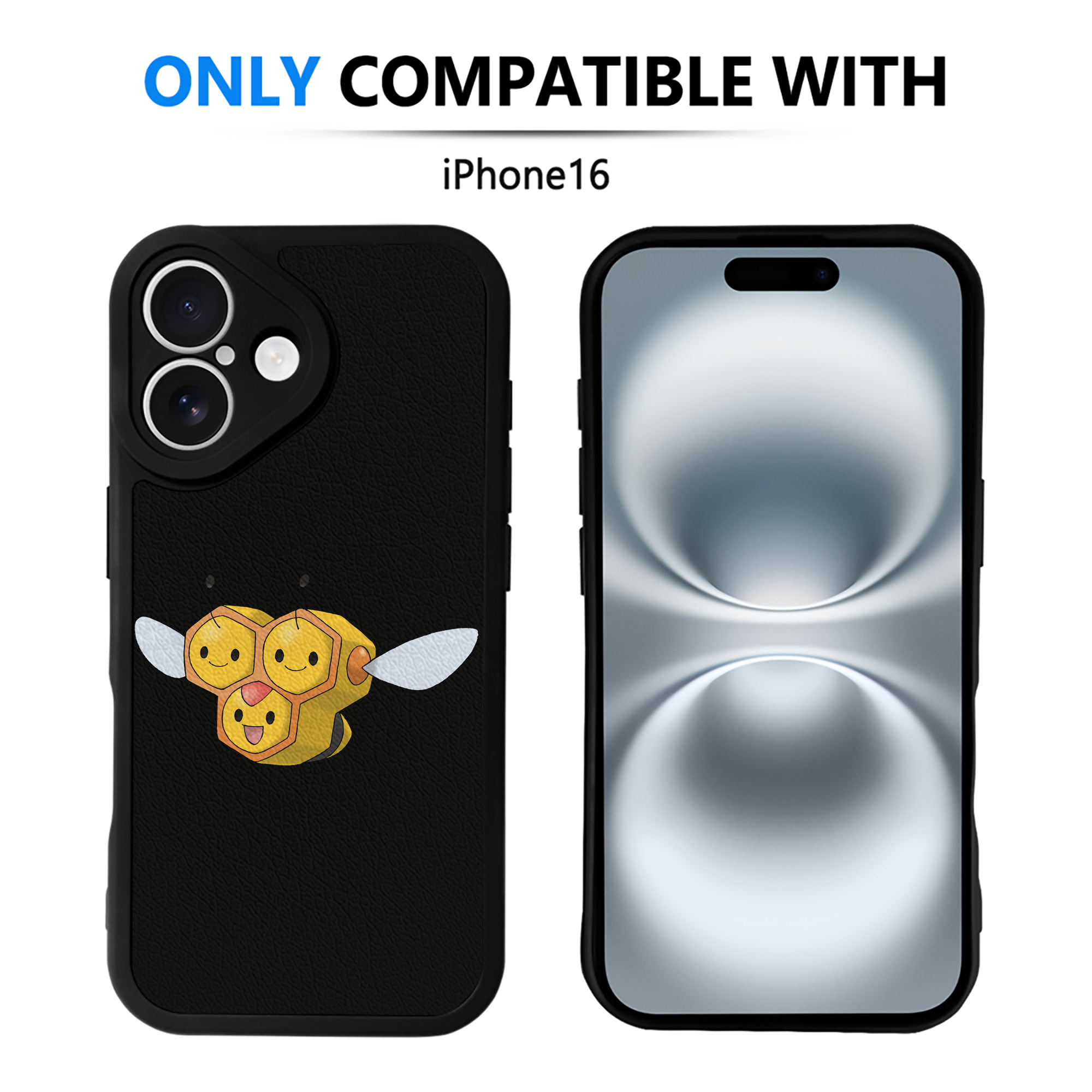 （画像用） ポケットモンスター Pokémon 【iPhone 16シリーズ対応】シリコンスマホケース（レザー調） 材質：シリコン